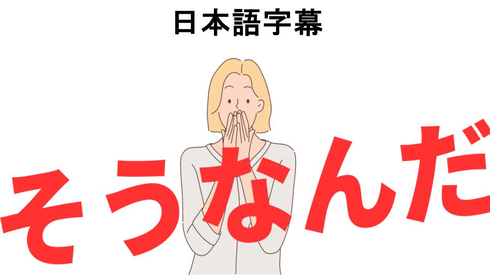 意味ないと思う人におすすめ！日本語字幕の代わり